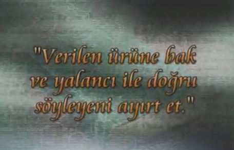 Verilen ürüne bak...