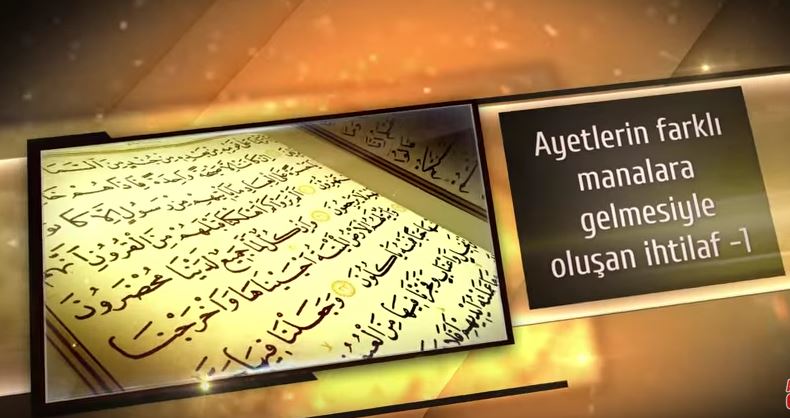 12- Ayetlerin farklı manalara gelmesiyle oluşan ihtilaf -1