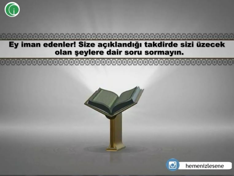 Maide Suresi 101-Ayeti Kerime Tilaveti ve Meali